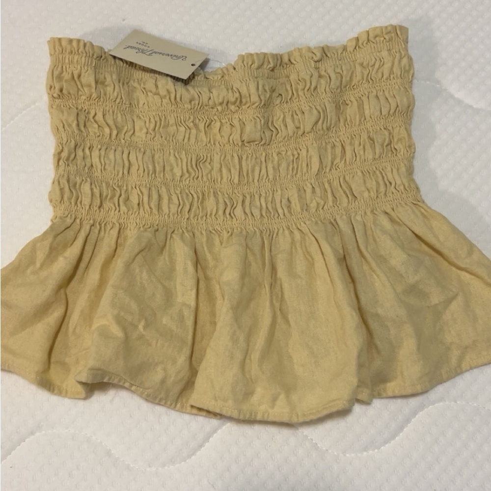 Women's Yellow Smocked top